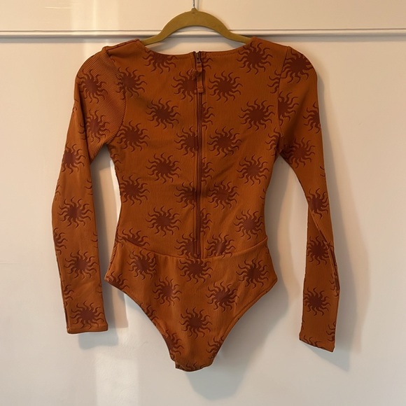 Free People Thrills Solstice Long Sleeve  One-Piece Size Small NWT - Picture 8 of 14